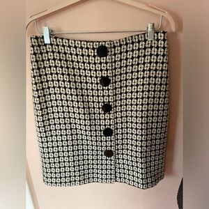 Isaac Mizrahi for Target NWT Skirt Buttons Black and White Thick Winter Size 10